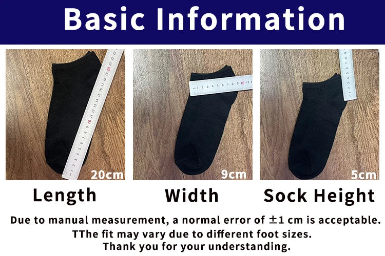 Unisex cotton ankle socks multi-pack mixed colors
