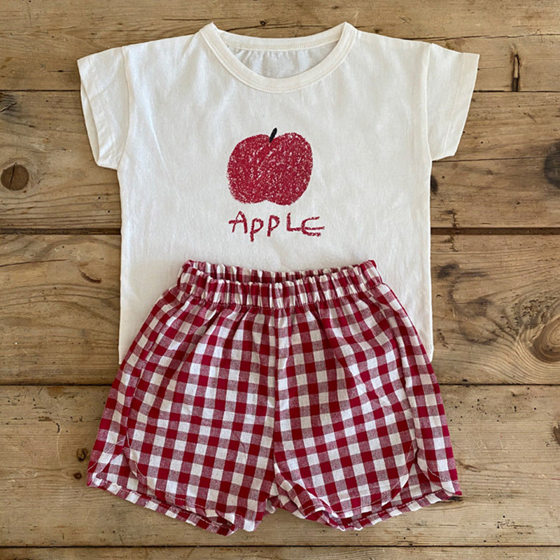 Baby sleeveless pajama set worn on baby