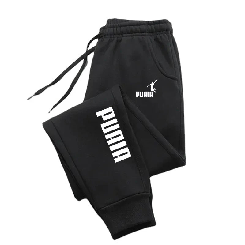 Loose fit jogging trousers front view grey