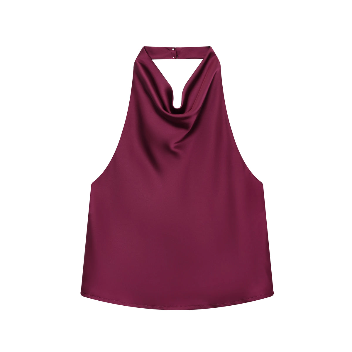 Women's halter neck backless waistcoat top backless detail