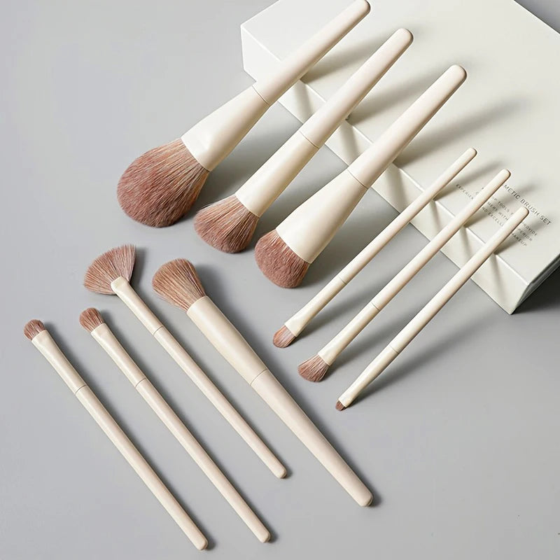 Makeup brush set red with travel bag