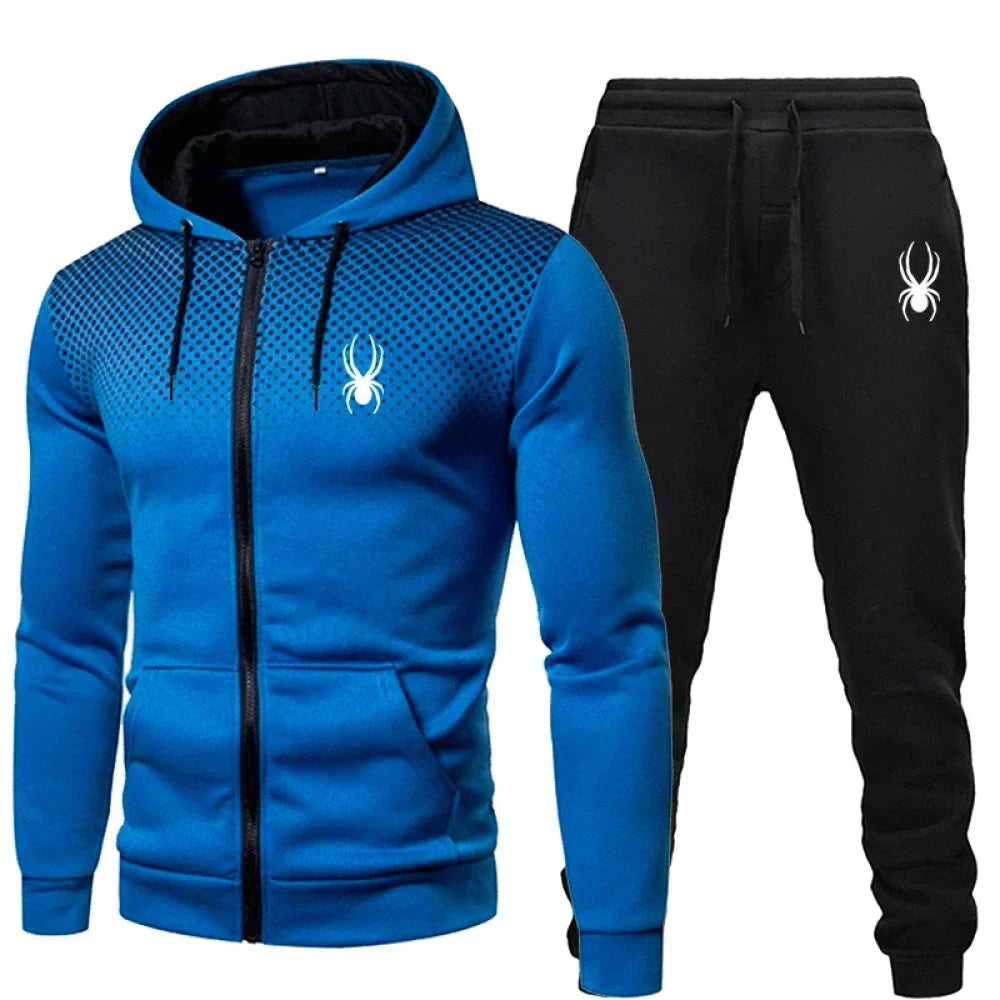 Zip hoodie jogger set worn styled outfit