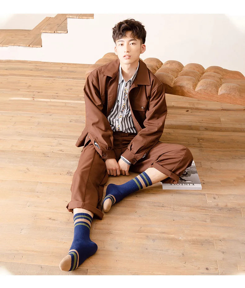 Men's striped socks 5-pack in colorful designs | Sānvivá