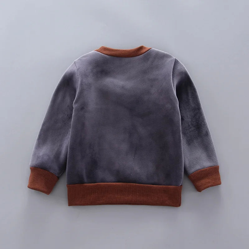 Kids hooded bear sweater set bear ear hood detail