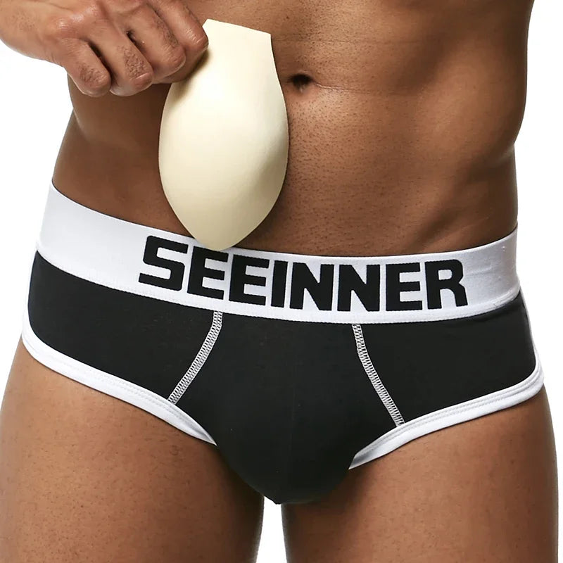 Men's padded boxer shorts with removable butt-enhancing pads | Sānvivá