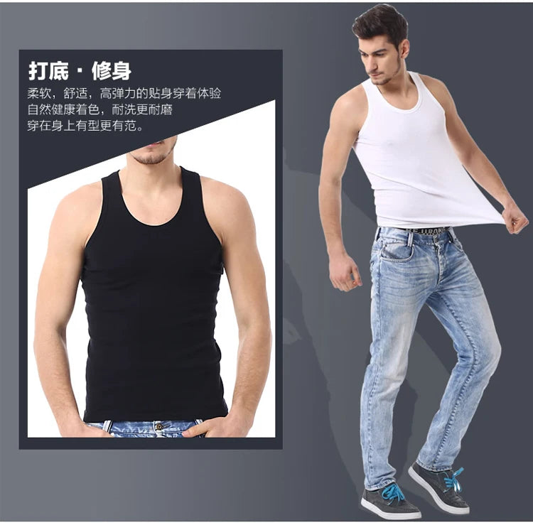 Men's Cotton Sleeveless Vest | Sānvivá