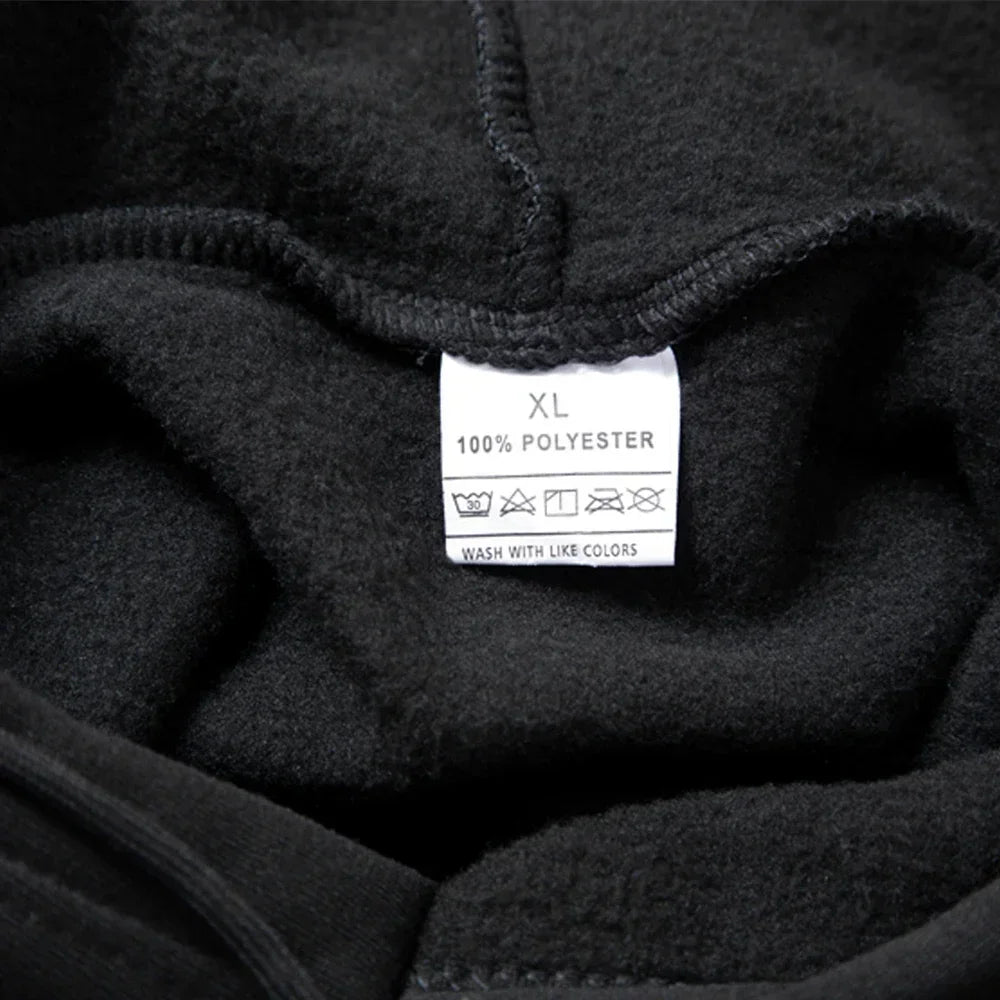 Letter print hoodie jogger set front view