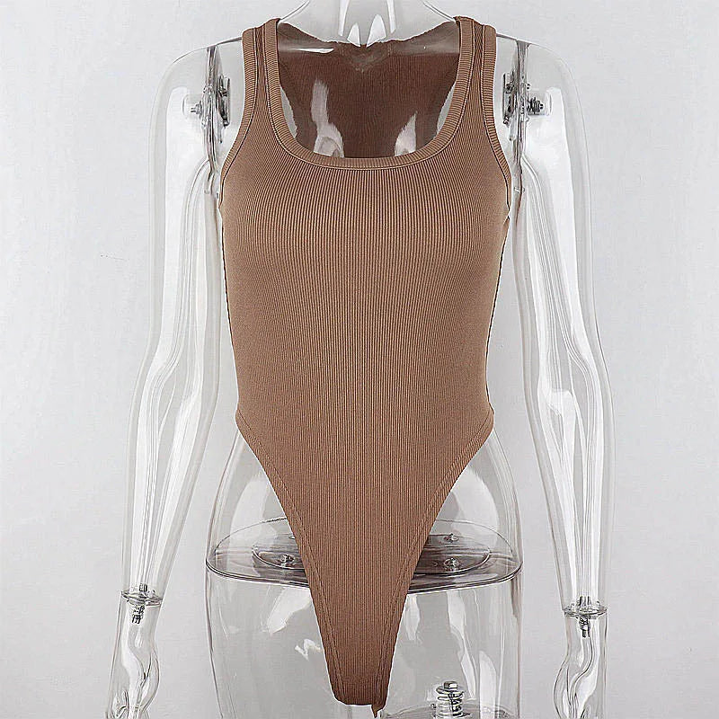 Off shoulder halter bodysuit close up neckline