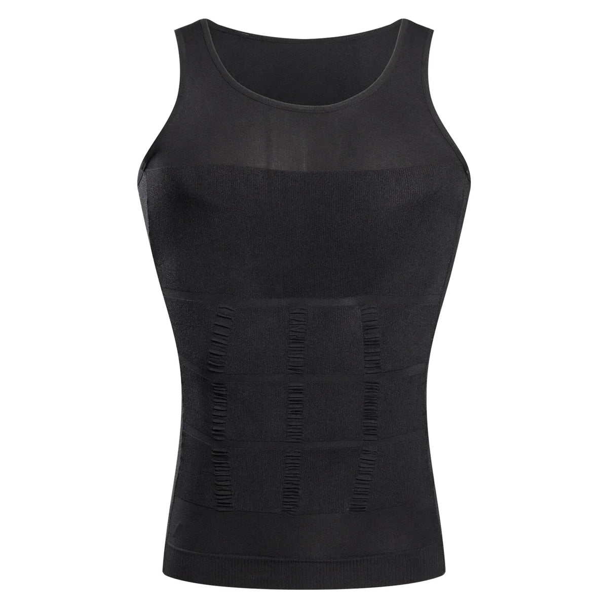 Men's seamless compression slimming tank top black