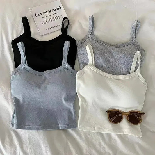 Women's Sleeveless Cami Crop Top set
