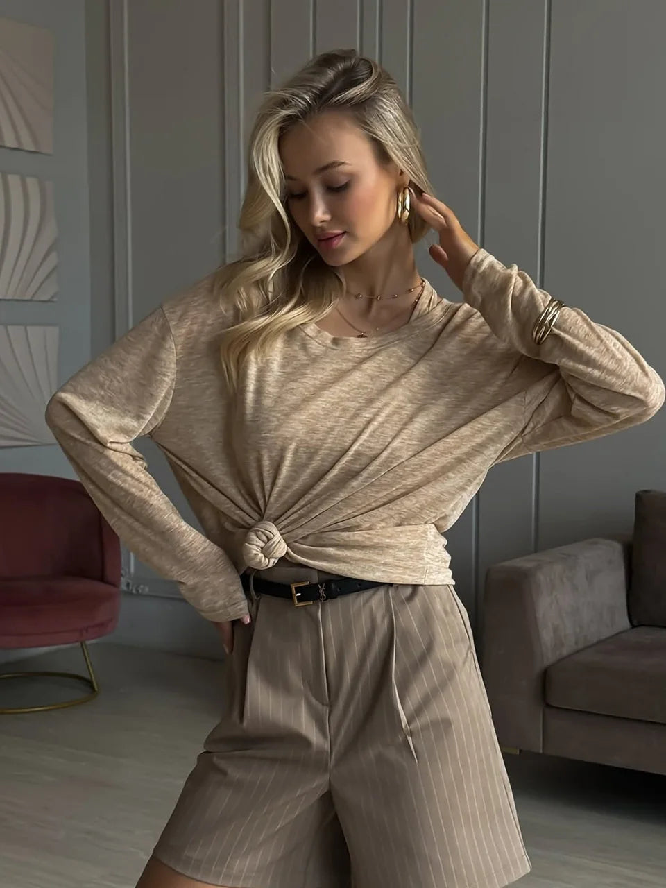 Women's Soft Knit Long Sleeve Tee 