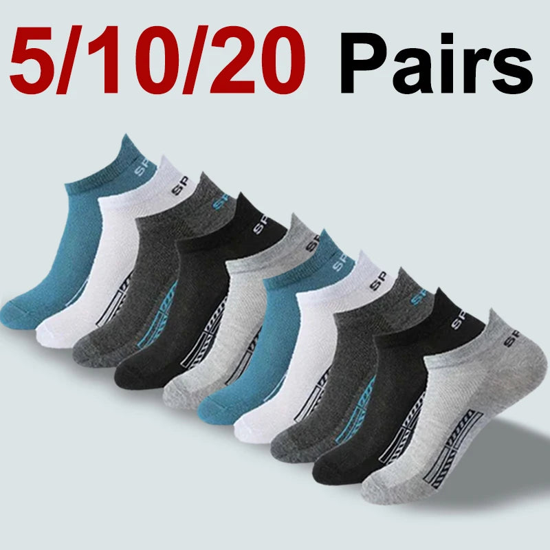 Men's casual boat socks worn in shoe