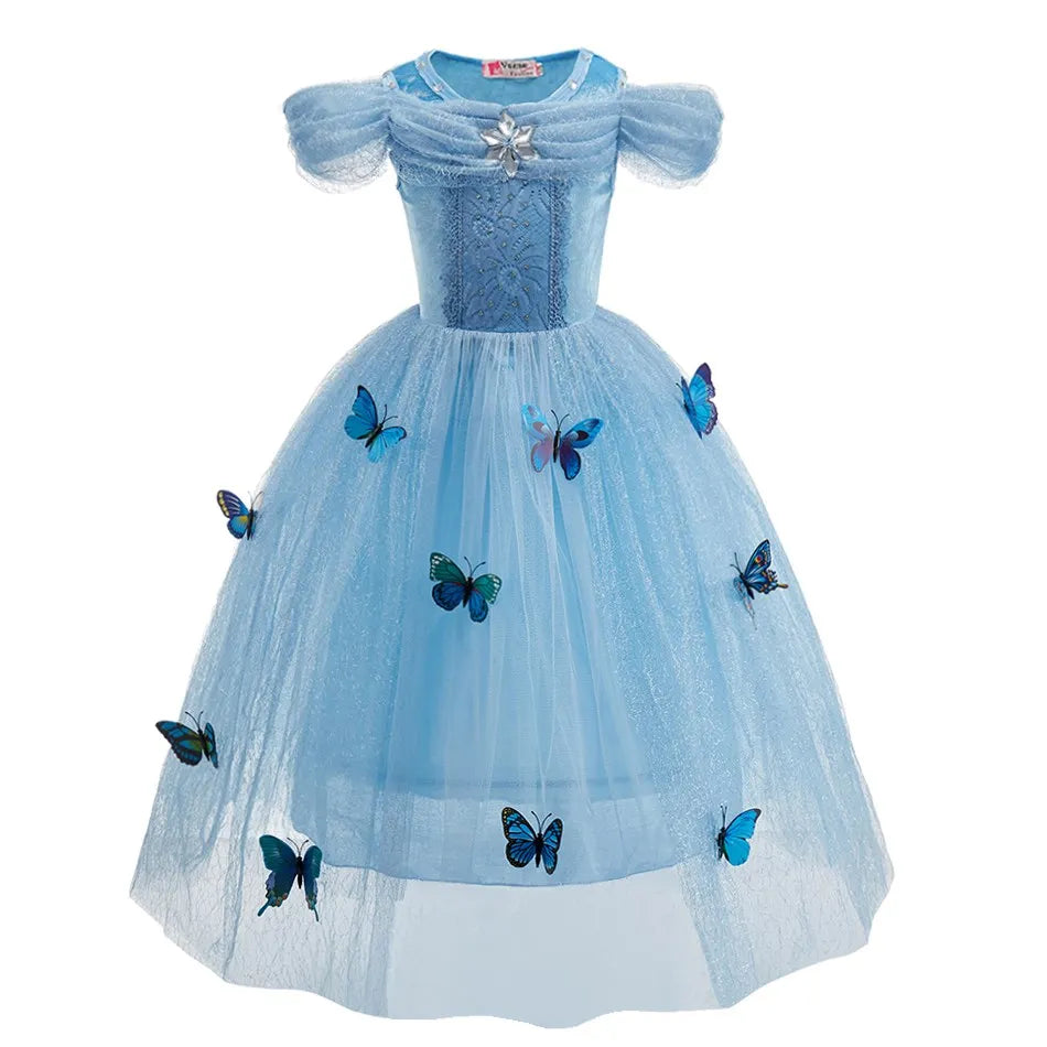 Kids princess cosplay dress worn by child model