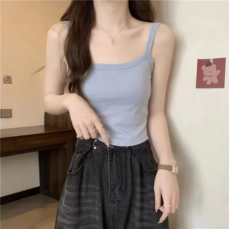 Women's Sleeveless Cami Crop Top