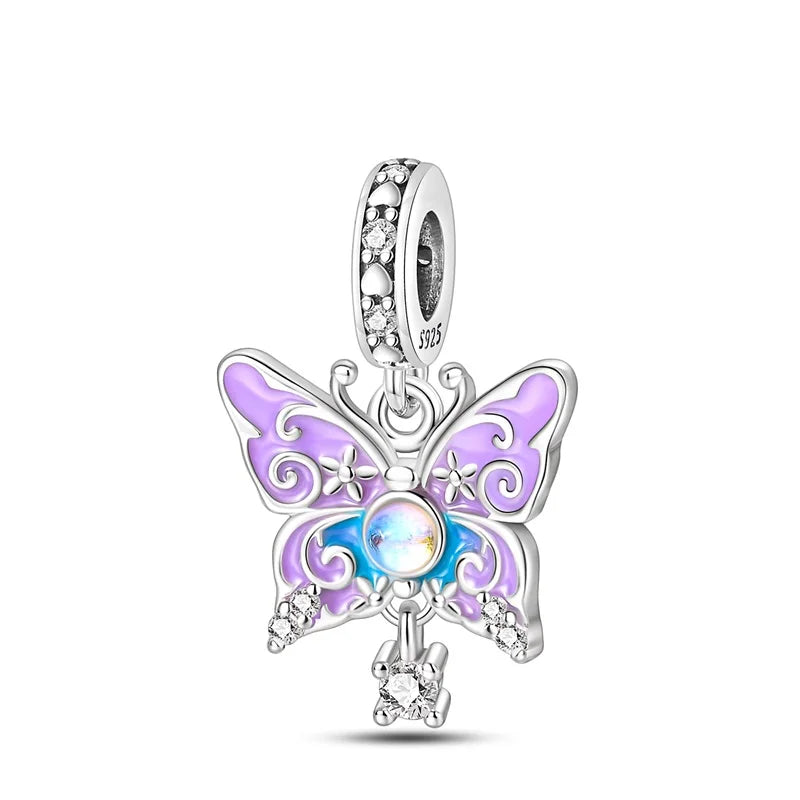 Butterfly Charm Beads – Zircon Bracelet-Compatible Charms