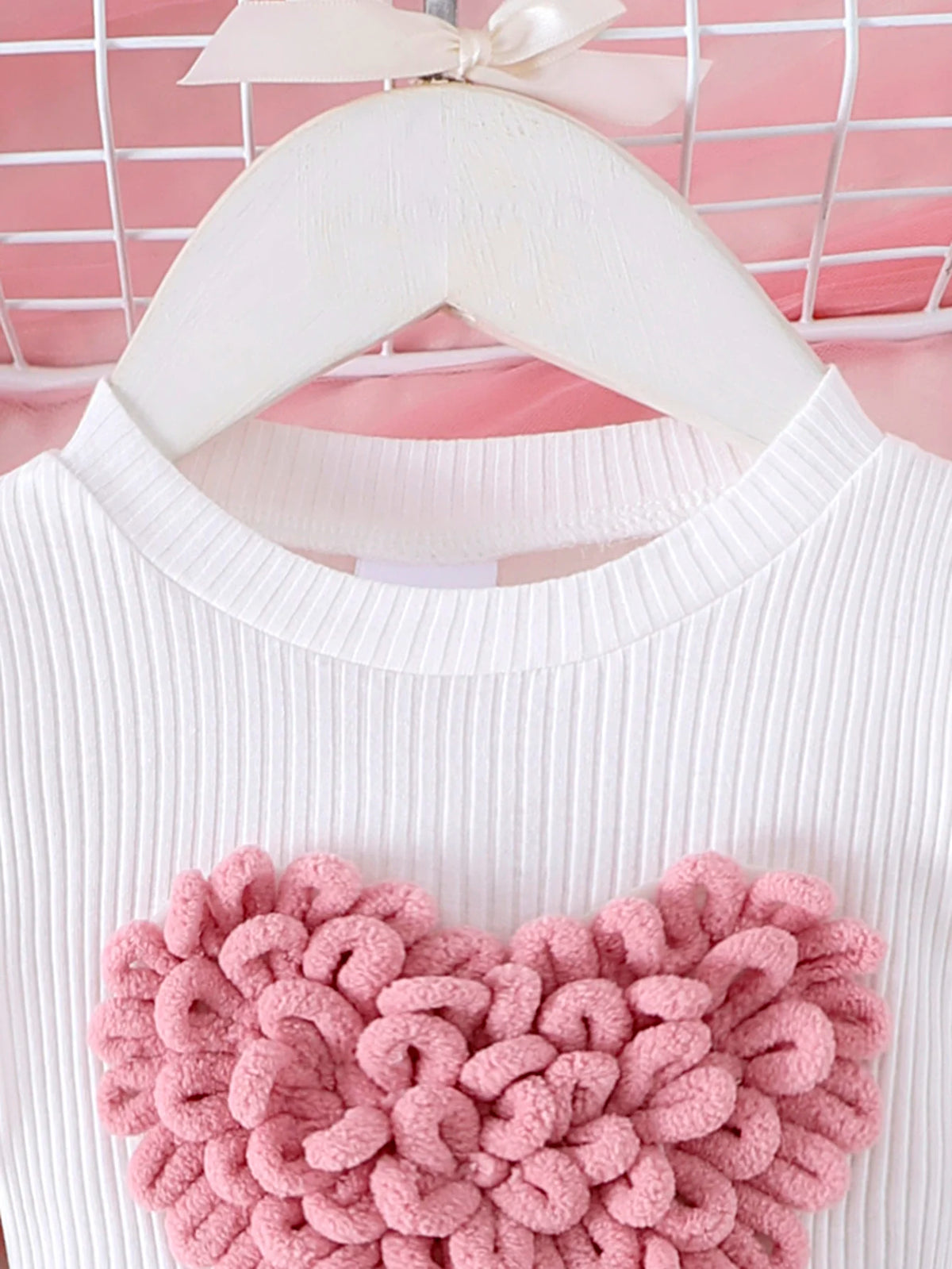 Baby girls top skirt set bubble sleeve detail