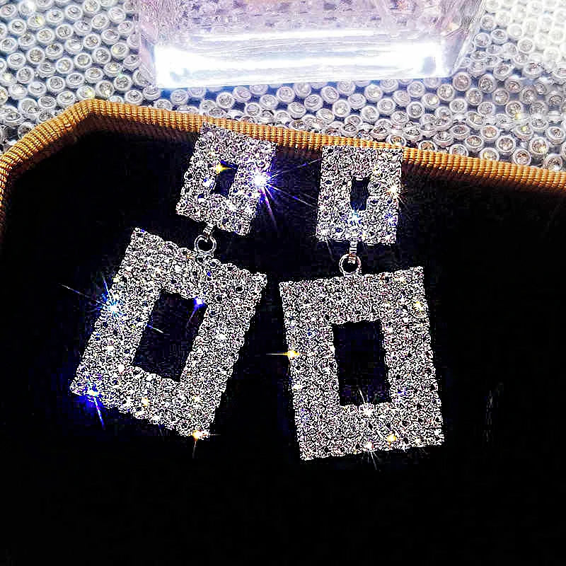 Crystal tassel drop earrings style variety display