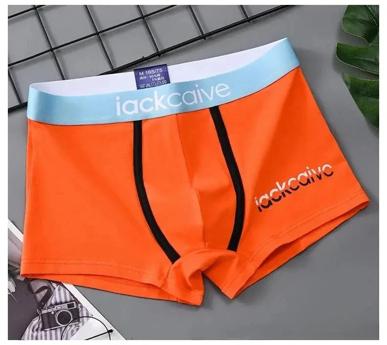 Men's printed cotton boxers size range display