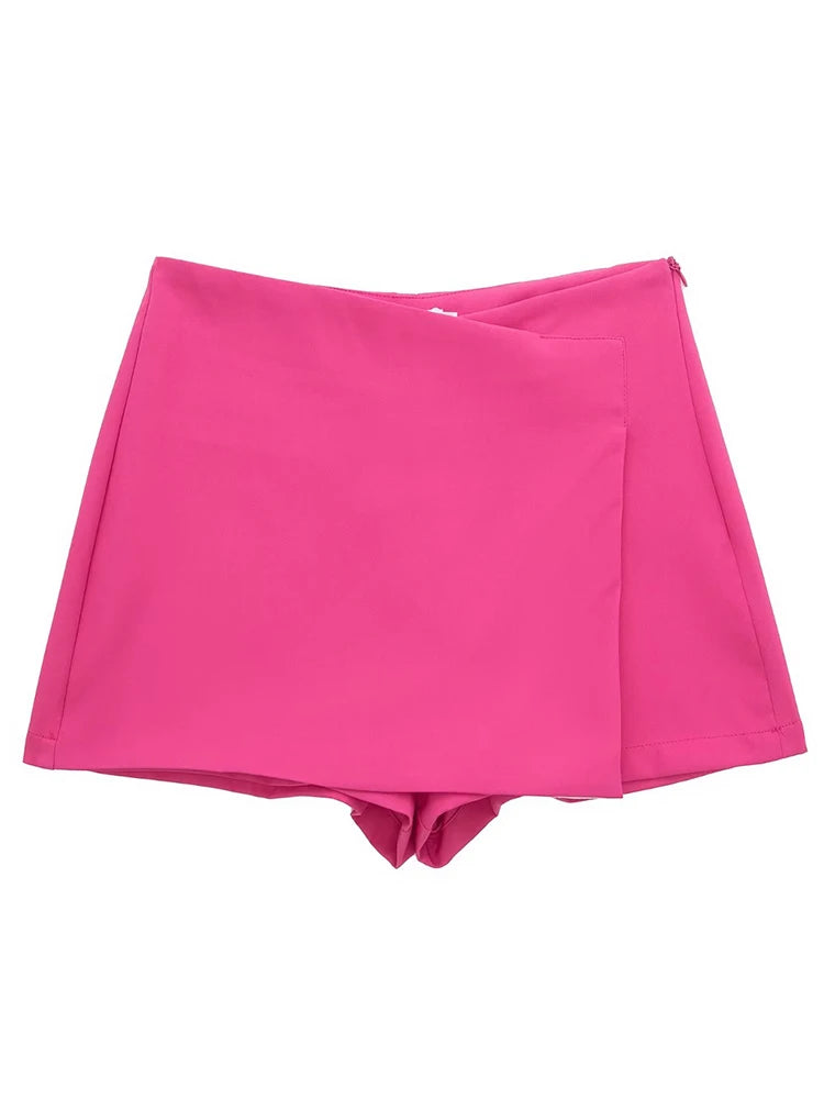 Women's Asymmetrical Side Zip Pink