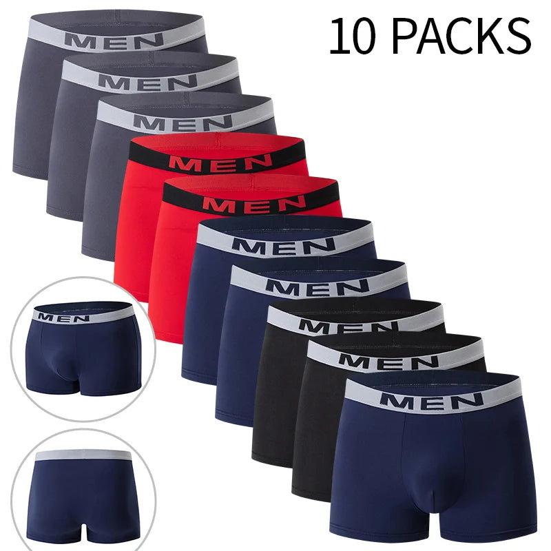 Men's printed boxer shorts worn model
