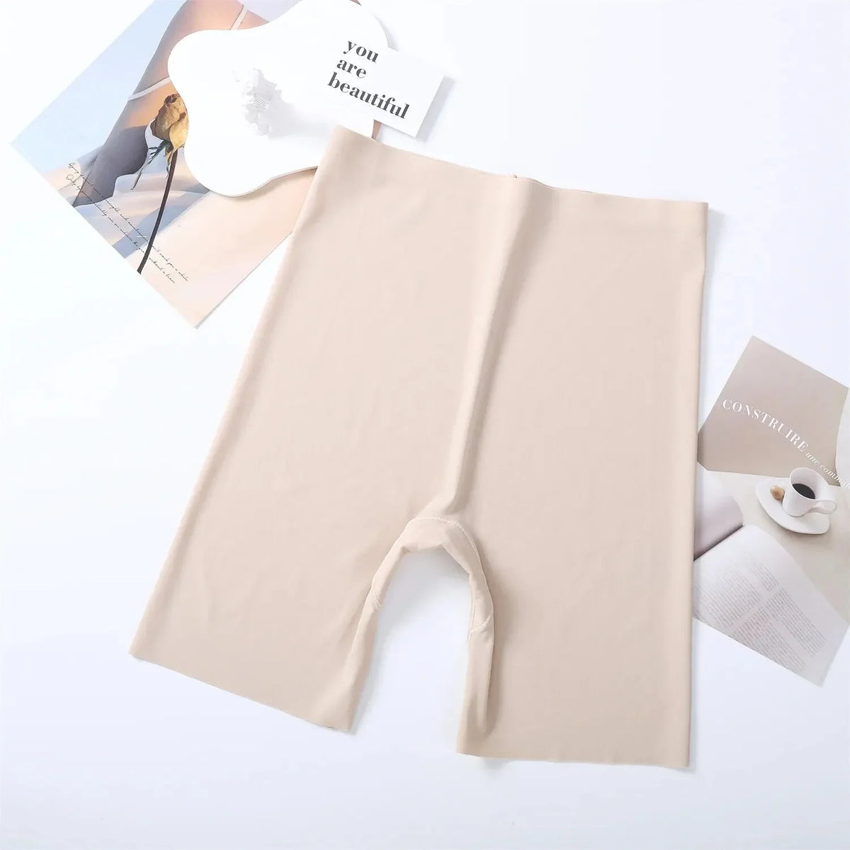 Women's high waist seamless shaping shorts front view