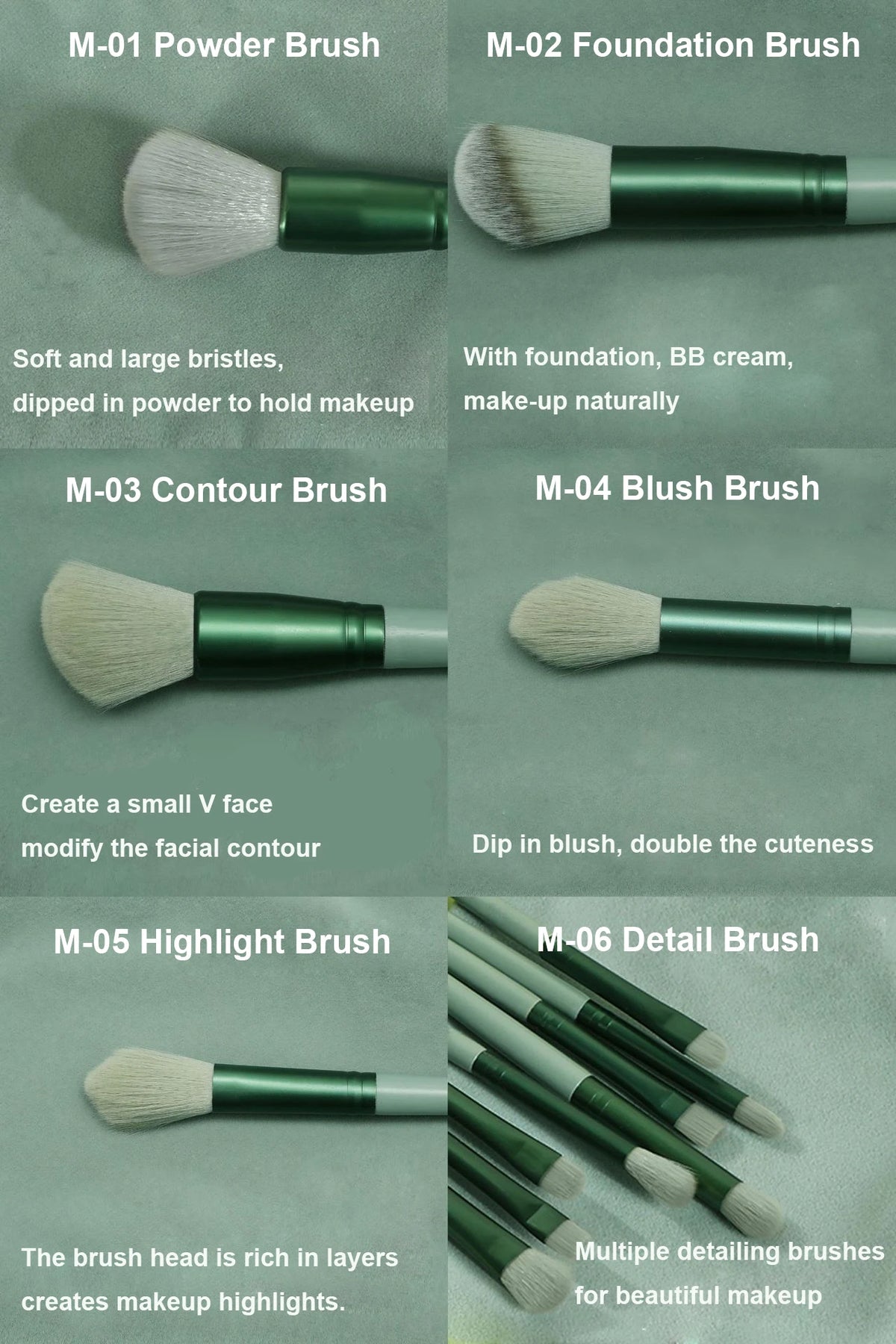 Makeup brush set red with travel bag