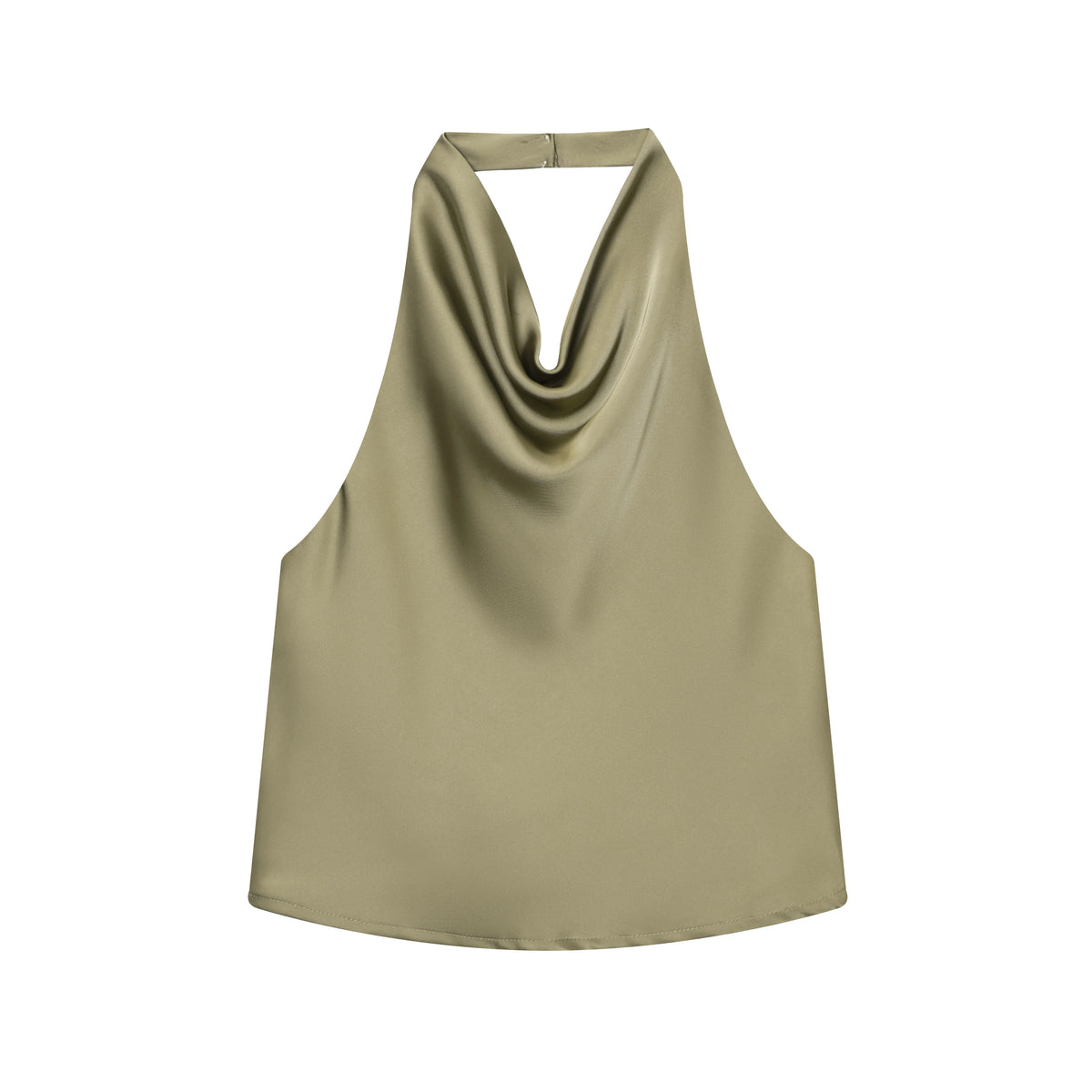 Women's halter neck backless waistcoat top backless detail