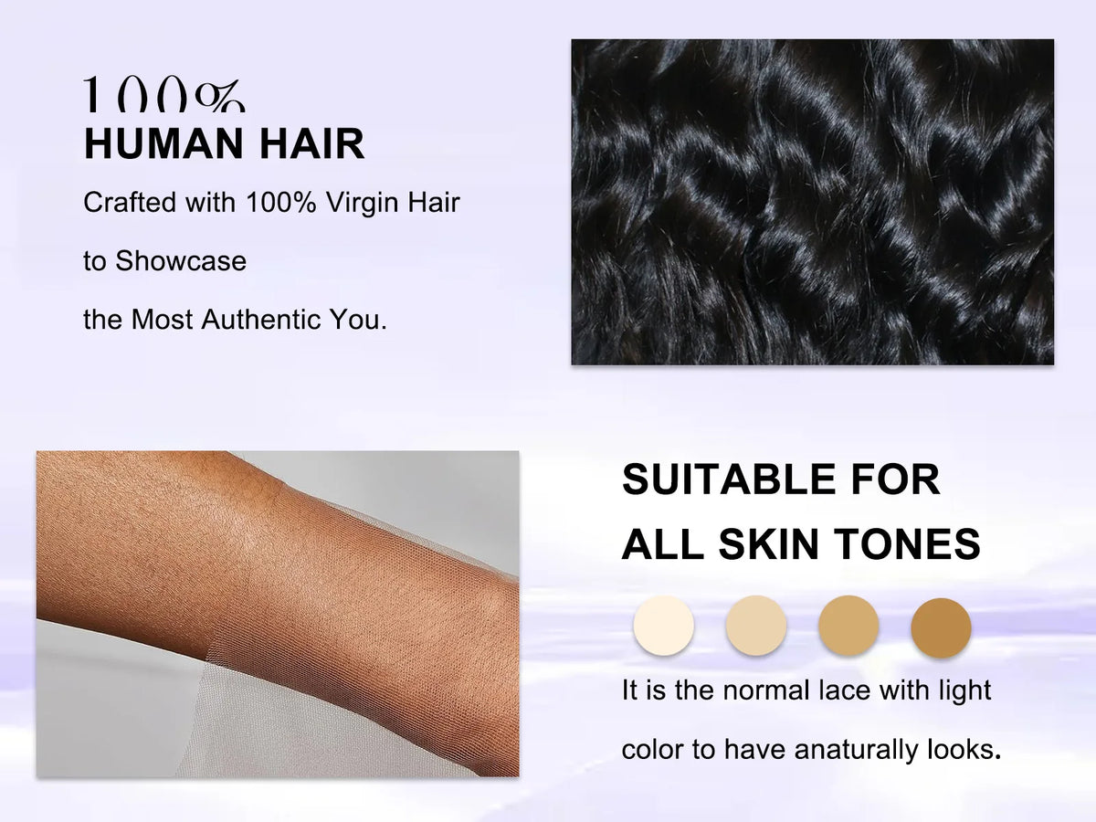 Wet and wavy HD lace frontal wig natural color | Sānvivá