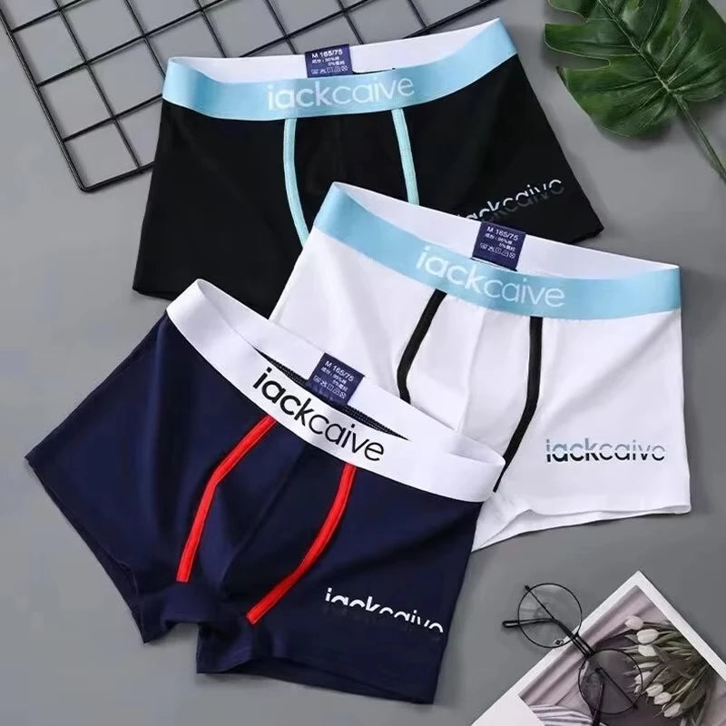 Men's printed cotton boxers size range display