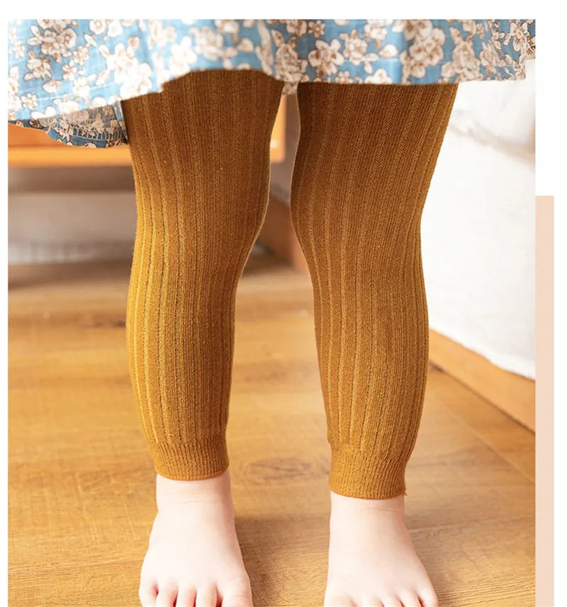 Baby cotton stretch leggings fabric texture closeup