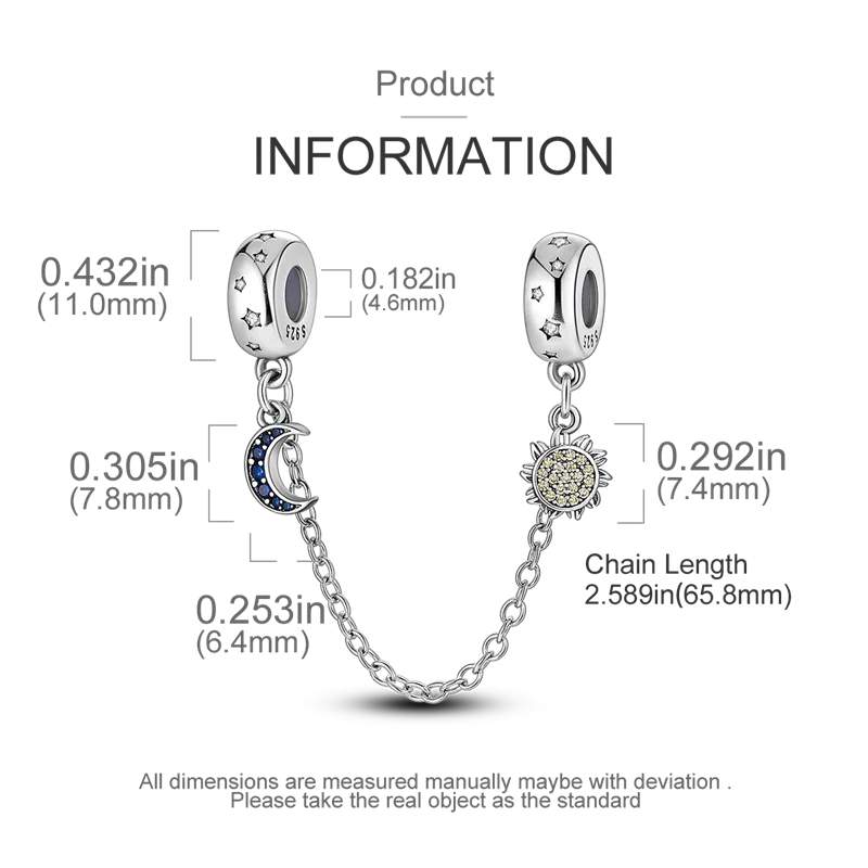 Star & moon charm beads attached to bracelet