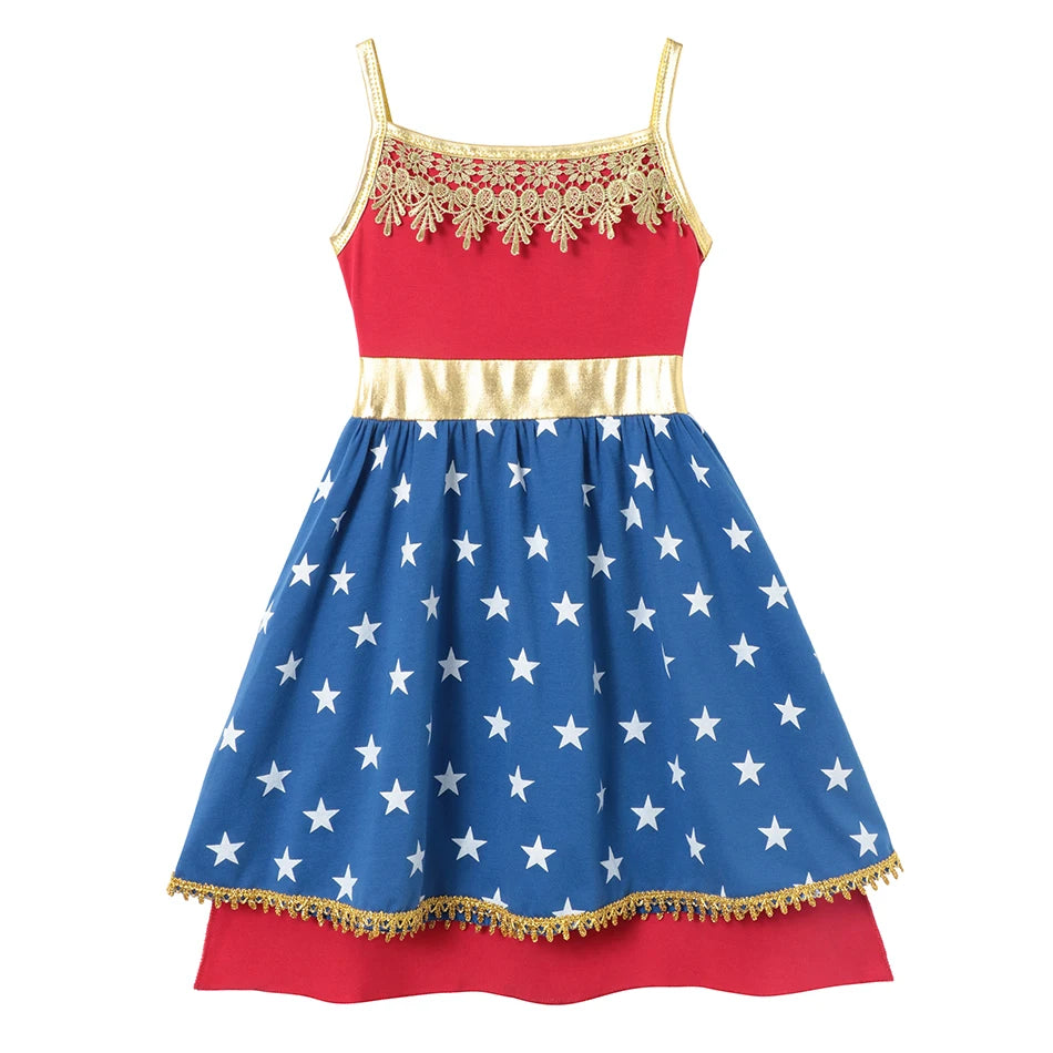 Girls princess cosplay dress embellishment detail