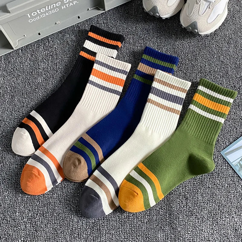Men's striped socks 5-pack in colorful designs | Sānvivá