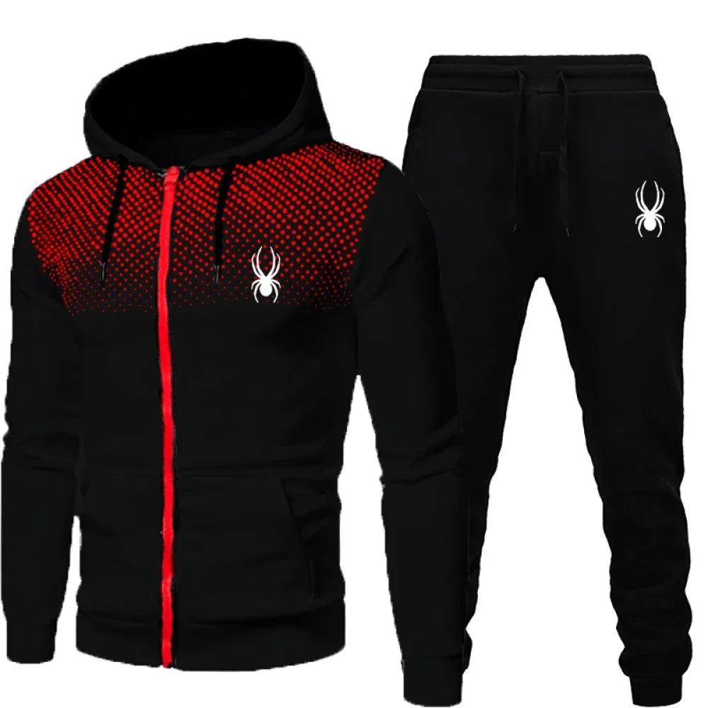 Zip hoodie jogger set worn styled outfit
