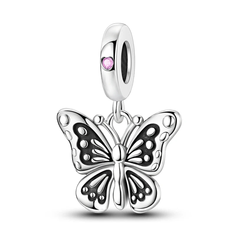 Butterfly Charm Beads – Zircon Bracelet-Compatible Charms