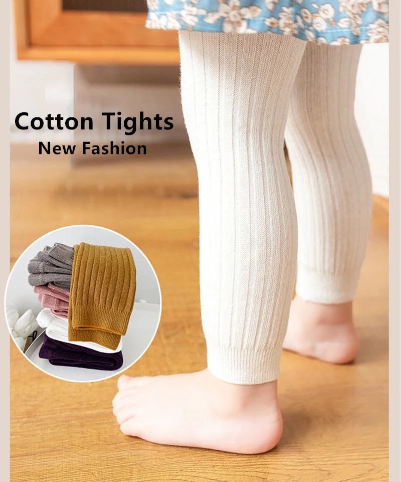 Baby cotton stretch leggings fabric texture closeup