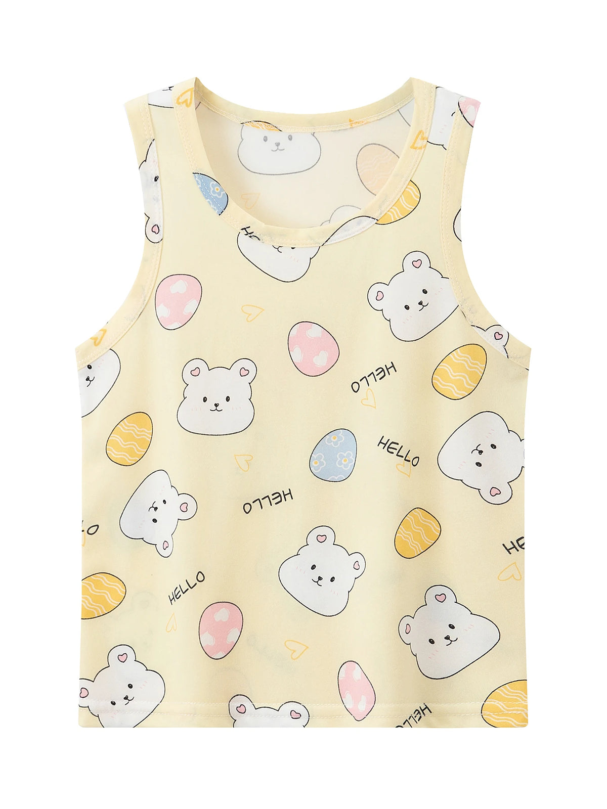 Kids shorts set top detail