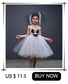 Girls Witch Halloween Costume – Spooky 3-Piece Dress Set