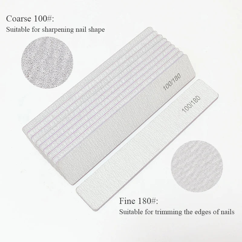 Nail file buffer set worn in use