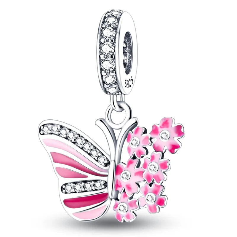 Butterfly Charm Beads – Zircon Bracelet-Compatible Charms