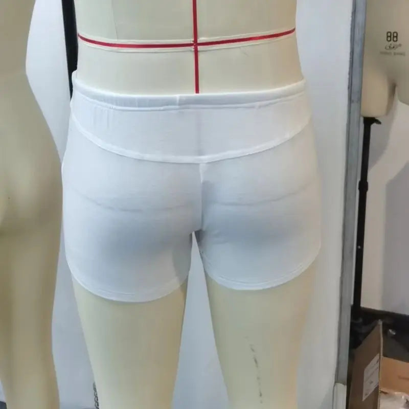 Men's bamboo lounge shorts front view white