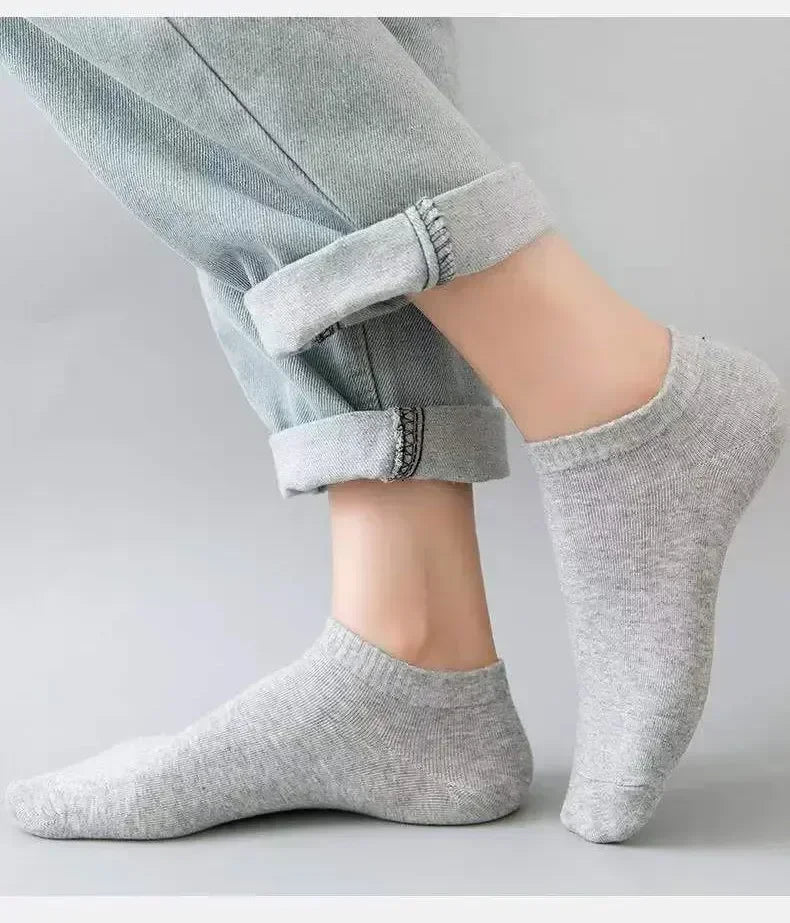 Unisex cotton ankle socks multi-pack mixed colors