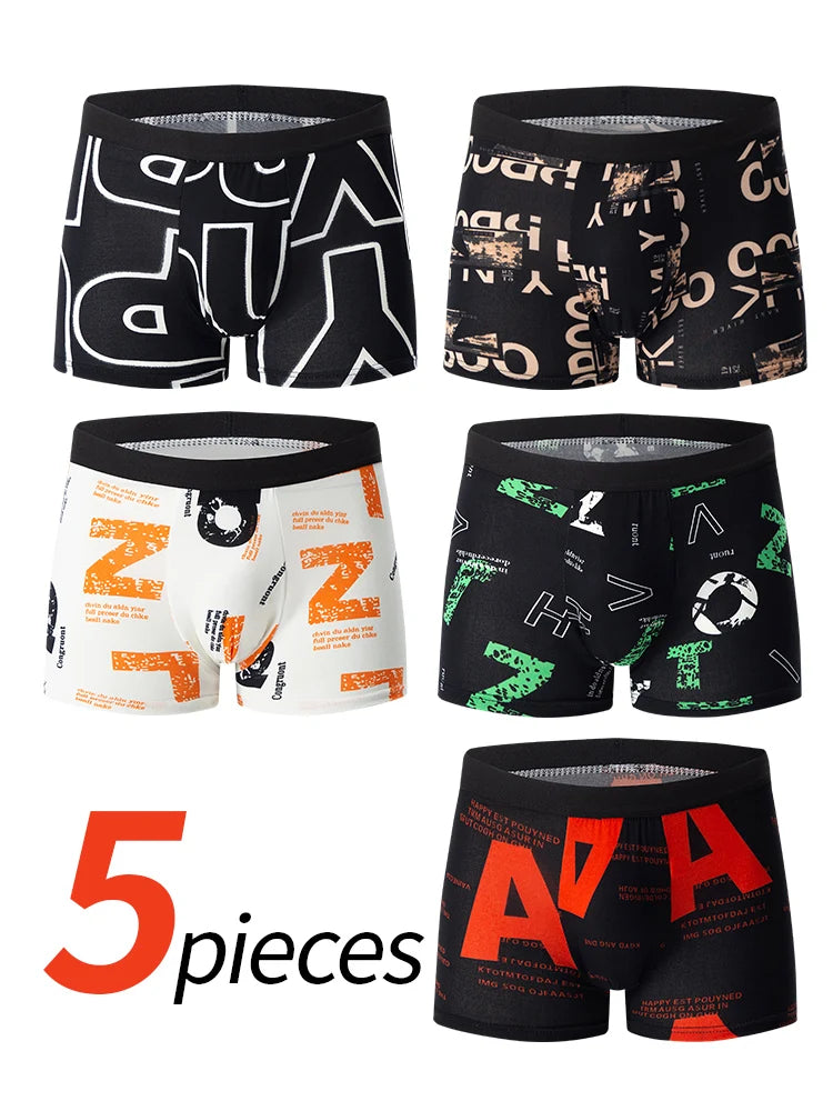 Printed boxers multi-pack front view