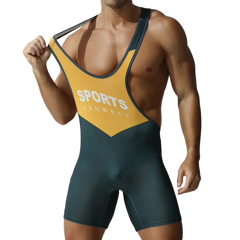 Seamless gym bodysuit worn during workout