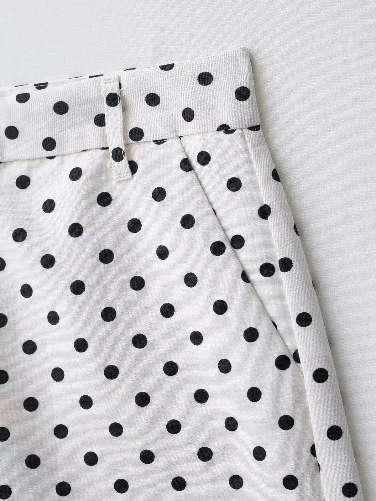 Polka Dot Casual Jacket Women's Zip-Up Turtleneck Coat