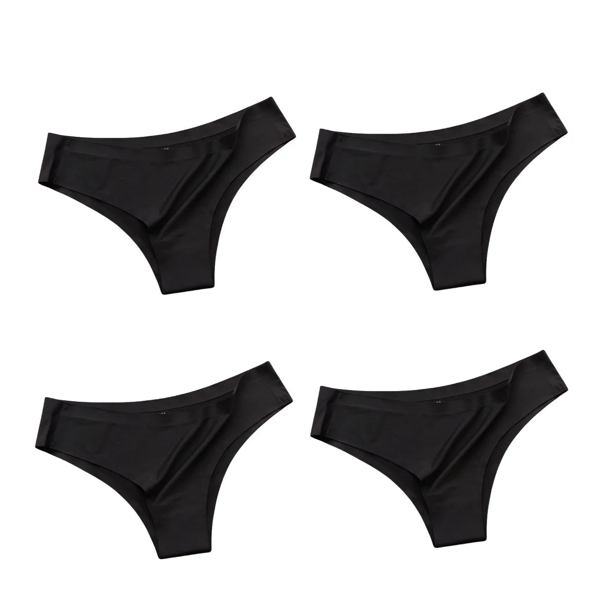 Women's seamless ice silk bikini briefs worn model