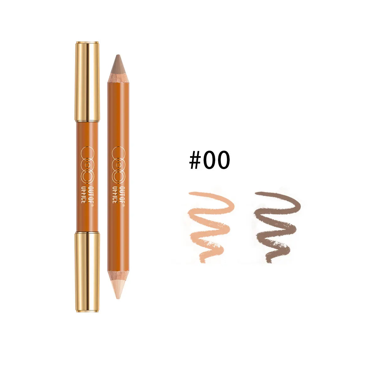Contour & highlight duo pencil swatch on skin