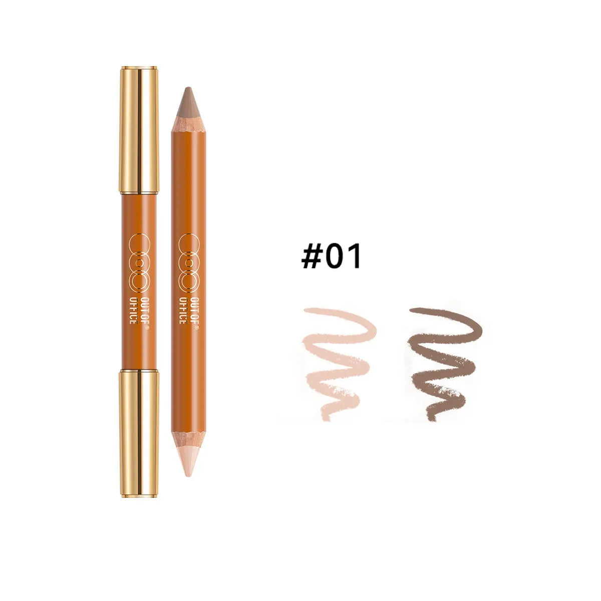 Contour & highlight duo pencil swatch on skin
