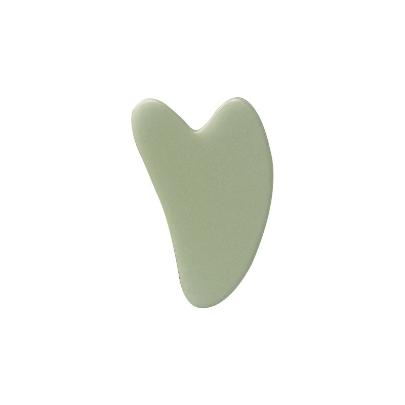Facial massage roller scraper set worn in use