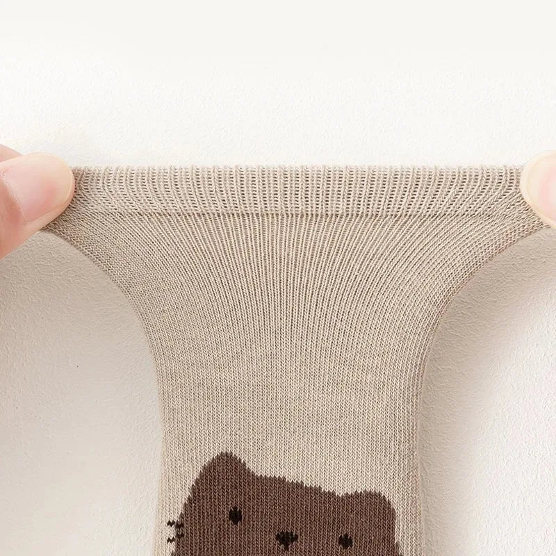 Kids non-slip socks worn on child feet